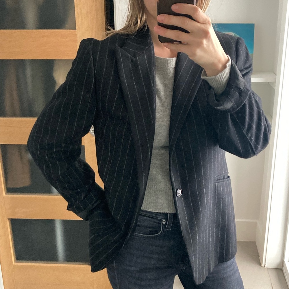 CNC Costume National Black and Gray Blazer Tailored Suit Jacket